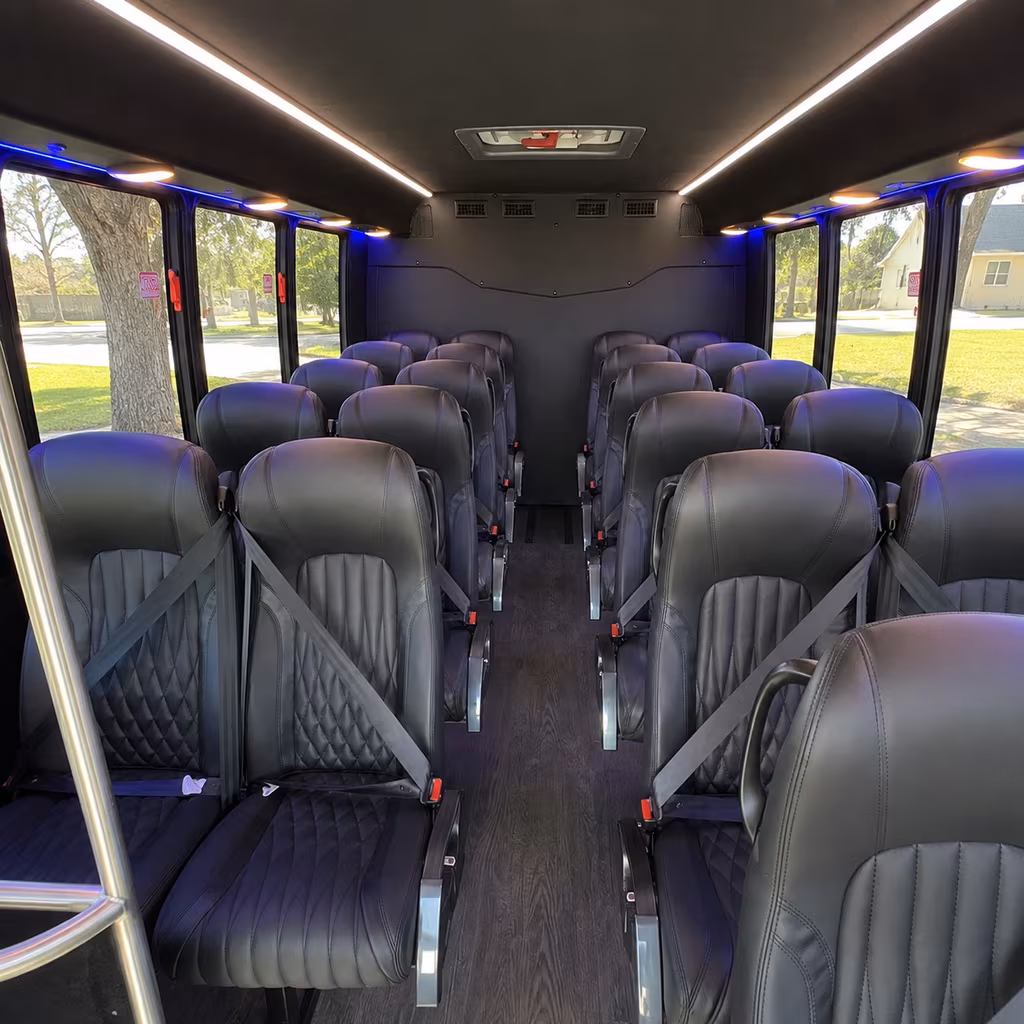 alpharetta 28 passenger minibus inside