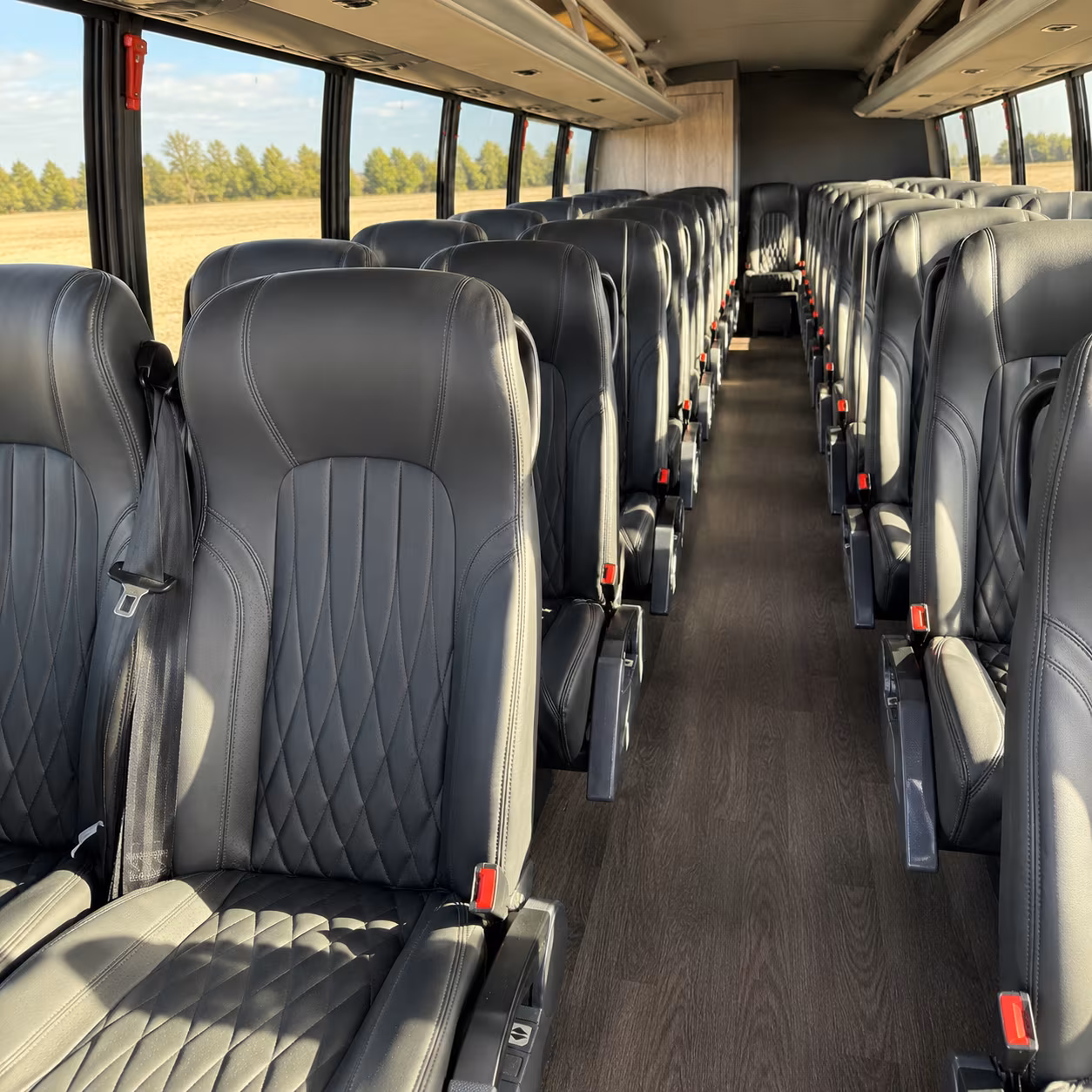 alpharetta 28 passenger minibus interior