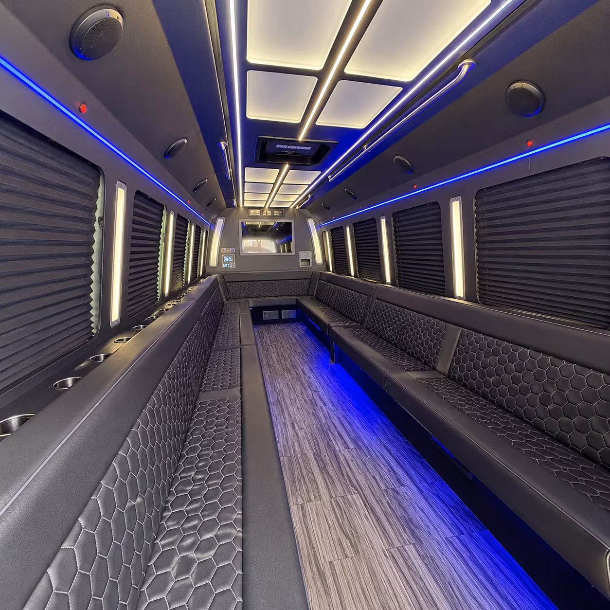 alpharetta 30 passenger party bus interior