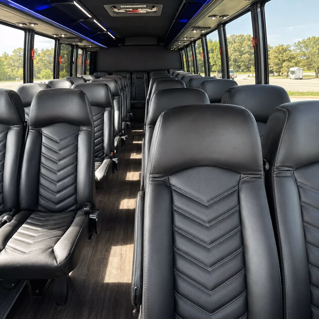 alpharetta 35 passenger minibus interior