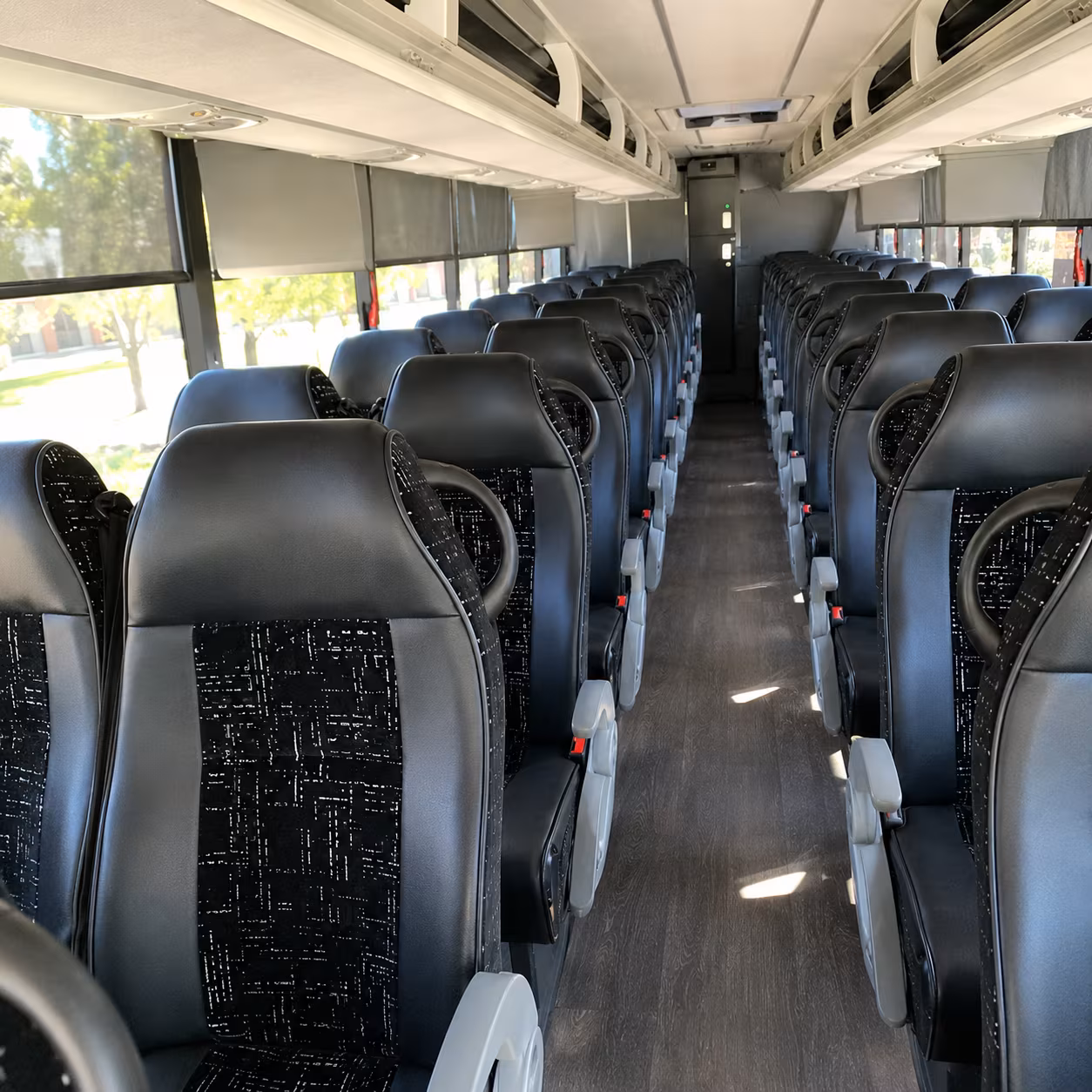 alpharetta 56 passenger charter bus interior