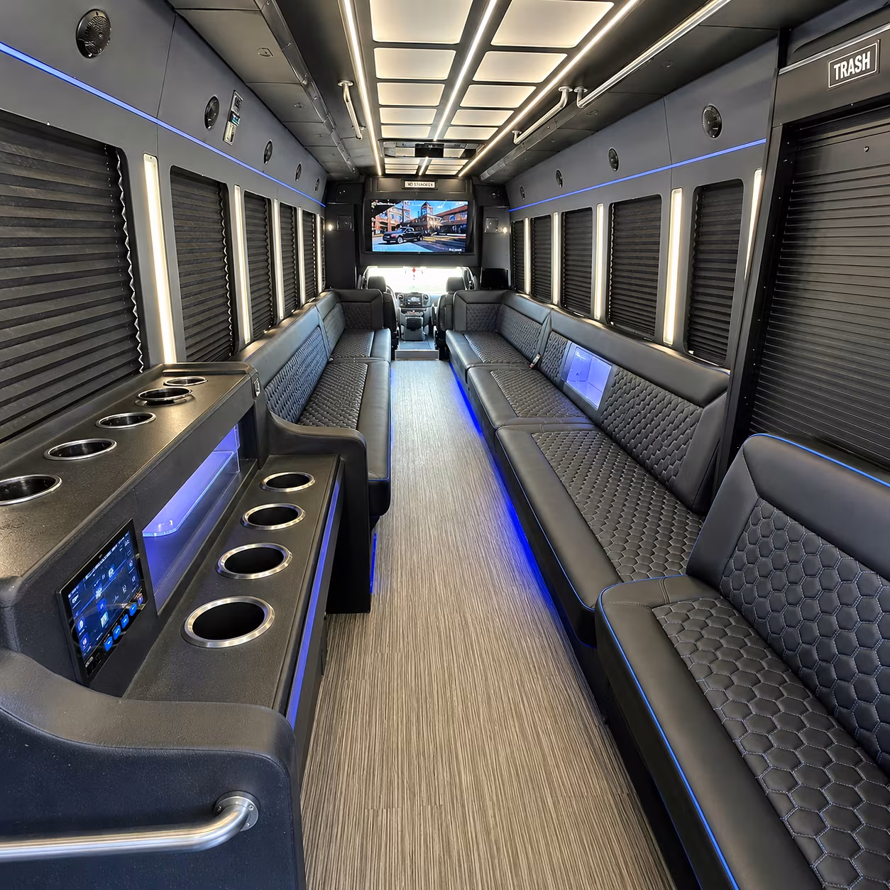 alpharetta party bus rental interior